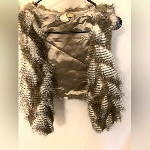 Multi color faux fur vest